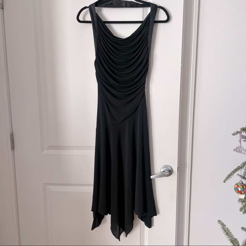 Bebe Cut Out Flowy Dress, Black Small
